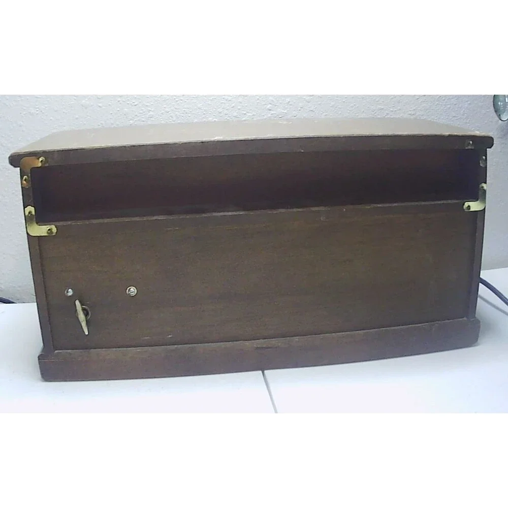 Apco 7 Drawer Dresser Style Jewelry Music Box Vintage Red Velvet Lined Drawers